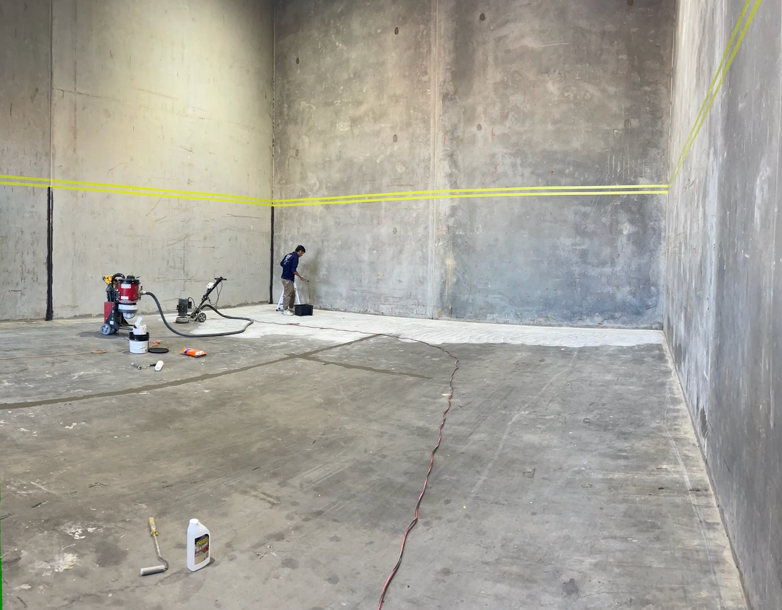 Before: Chipped Commercial Concrete Floor